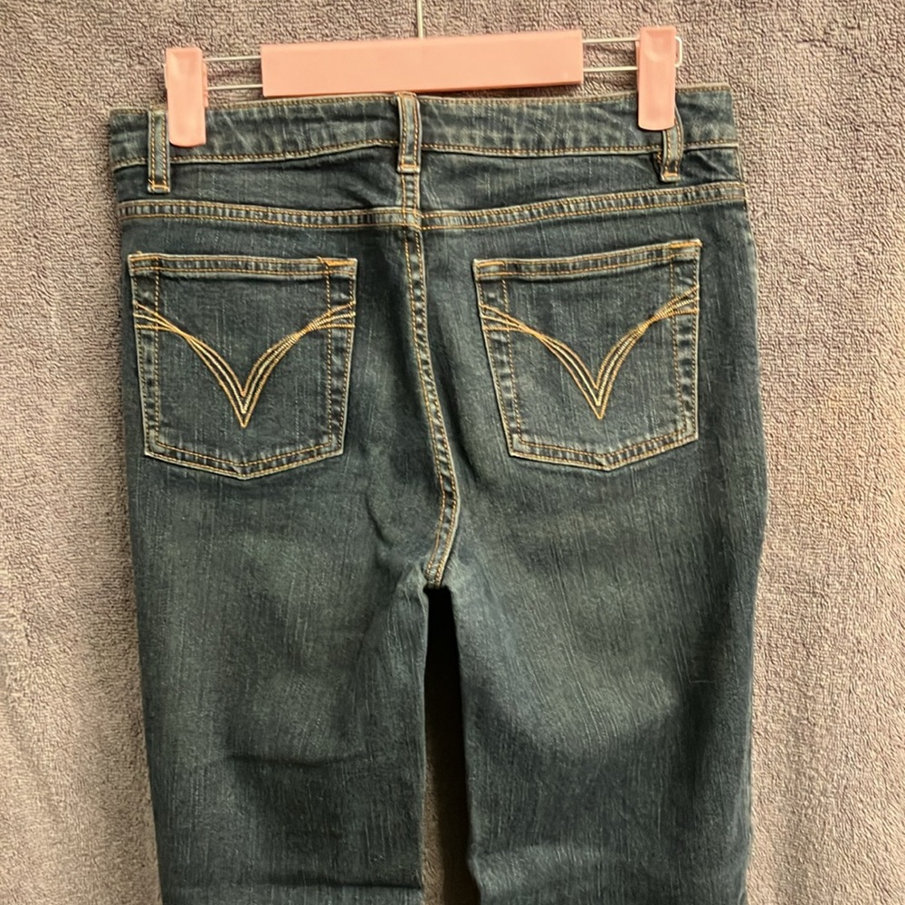 Petite Sophisticate Dark Blue Straight Leg Jeans, 4P Short - Picture 11 of 11